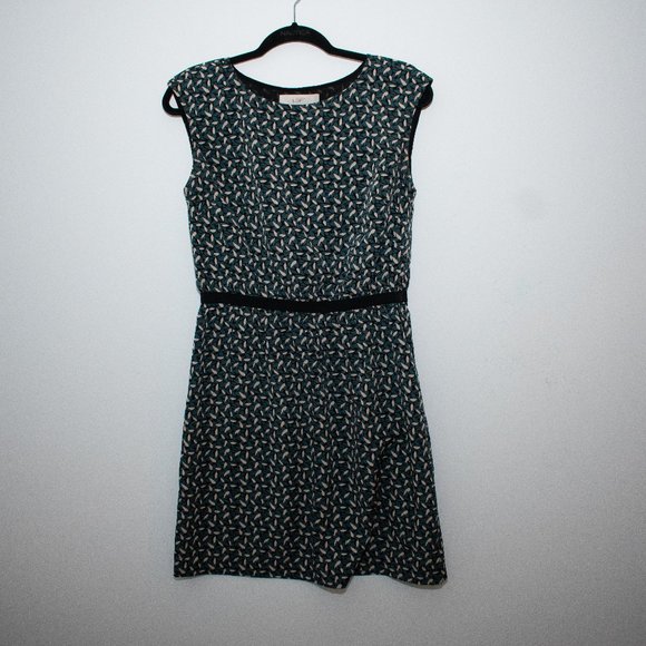 LOFT Dresses & Skirts - LOFT Sleeveless Leaf Patterned Dress Size Small